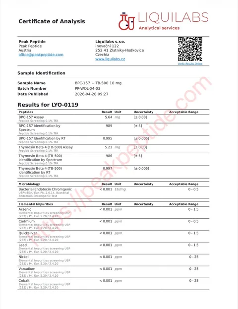 Buy BPC-157 + TB-500 Blend EU — Lab-Tested
